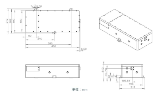 全固态高功率绿光尺寸